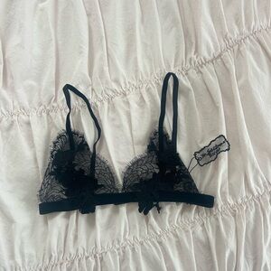 For Love And Lemons Elegant Black Lace Bralette